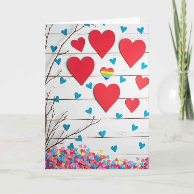 Cartão Inclusive Hearts Artful Love Card (Frente)