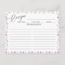 Cartão Incluso Receita Chá de Noiva.