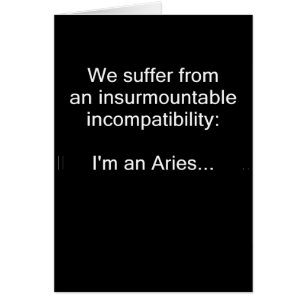 Cartão Incompatibilidade do Aries