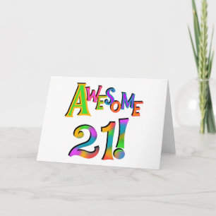 Cartão Incrível 21 t-shirts e presentes de aniversário