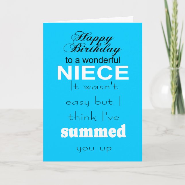 Cartão incrível aniversário da sobrinha (Frente)