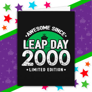 Cartão Incrível Desde 2000 Dia Leap Ano Fev 29 Aniversári