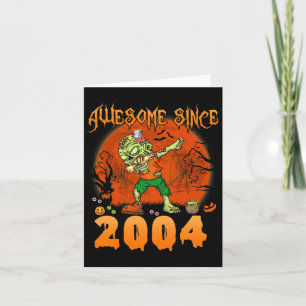 Cartão Incrível desde 2004 Halloween 21th Birthday Dabbin
