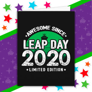 Cartão Incrível Desde 2020 Dia do Ano Leap Fev 29 Anivers