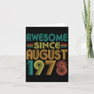 Cartão Incrível desde agosto de 1978 Anos 47º aniversário