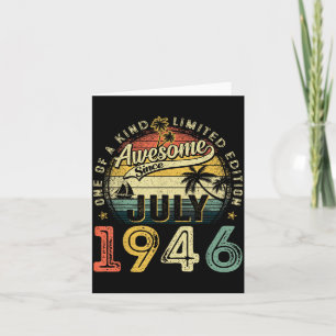 Cartão Incrível Desde Julho de 1946 Vintage Retro 80º