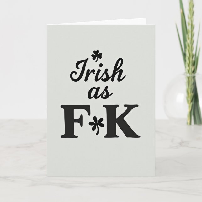 Cartão Incrível Irlandês (Frente)