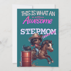 Cartão Incrível Madrasta Cowgirl Dia das Mães Personaliza