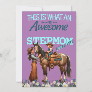 Cartão Incrível Madrasta Cowgirl Dia das Mães Personaliza