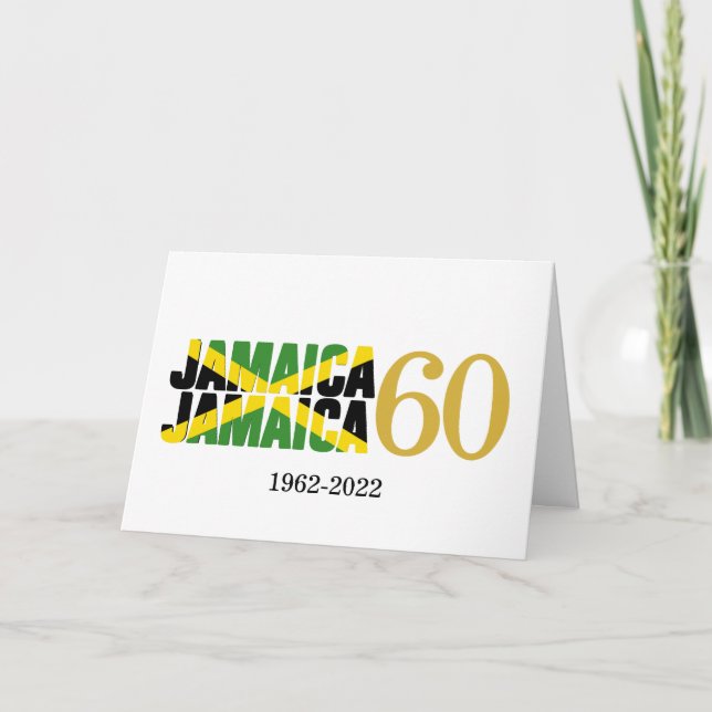 Cartão Independência do 60.º aniversário da JAMAICA (Frente)