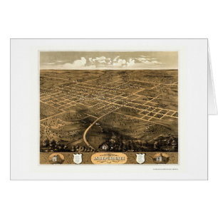 Cartão Independência, mapa panorâmico do MO - 1868