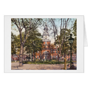 Cartão Independência Salão Philadelphfia, vintage 1900