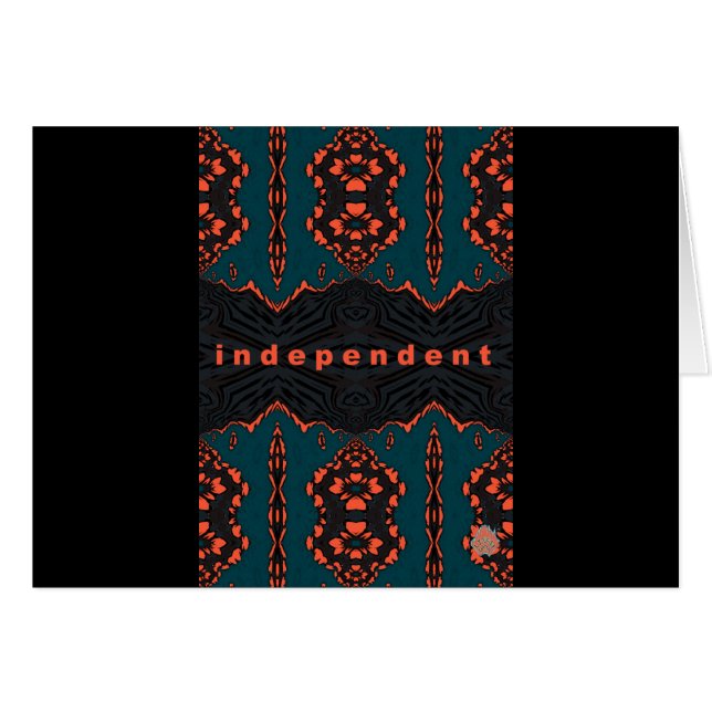 Cartão Independente e orgulhoso (Frente Horizontal)