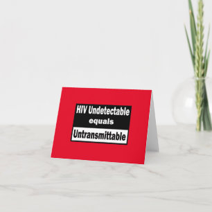 Cartão Indetectável pelo HIV é igual ao HIV Intransmissív