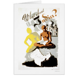 Cartão India Buddha Gandhi WPA 1941