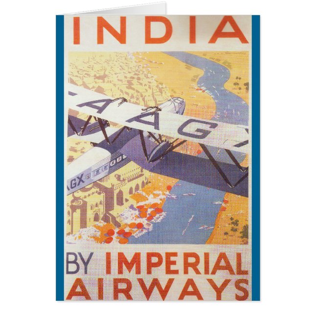 Cartão Índia por Imperial Airways (Frente)