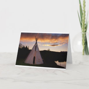 Cartão Indian Teepee Sunset  landscape