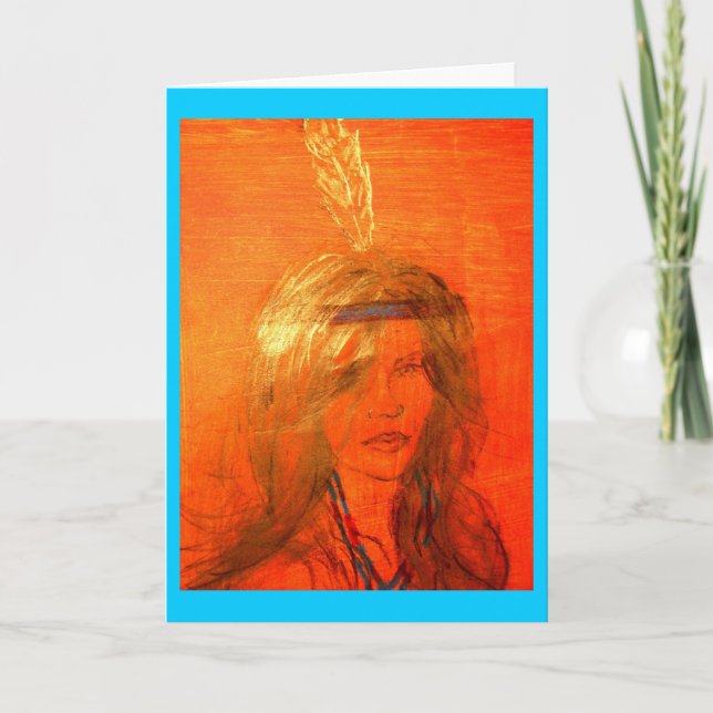 Cartão indiana Howgh Saudações (Frente)