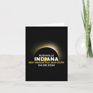 Cartão Indiana No Eclipse Solar Total 2024