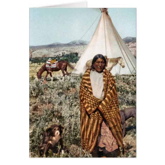 Cartão Indiano 1902 do corvo (Frente)