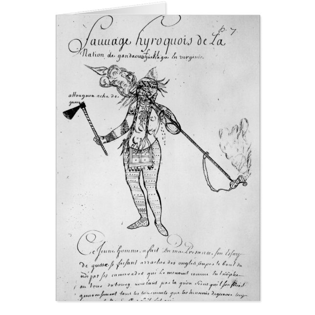Cartão Indiano Iroquois de Canadá (Frente)