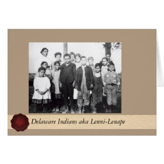 Cartão Indianos de Delaware - Nanticoke Lenni Lenape