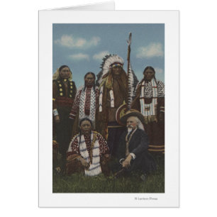 Cartão Indianos noroestes - Buffalo Bill, assento Bull