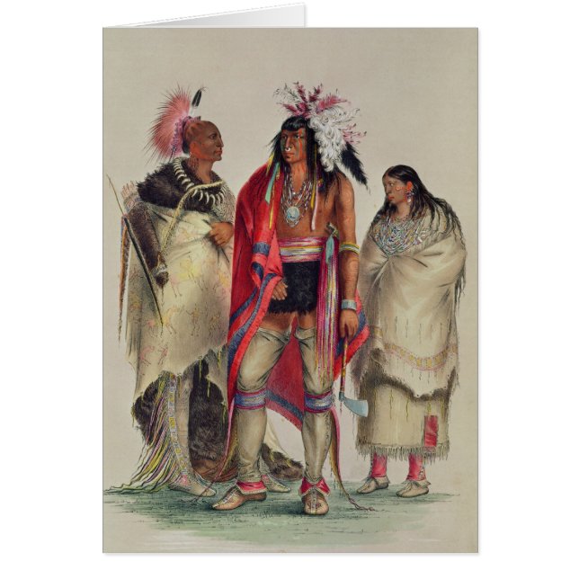 Cartão Indianos norte-americanos, c.1832 (Frente)
