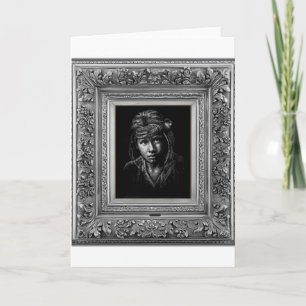 Cartão Indígenas Nativo Americano.