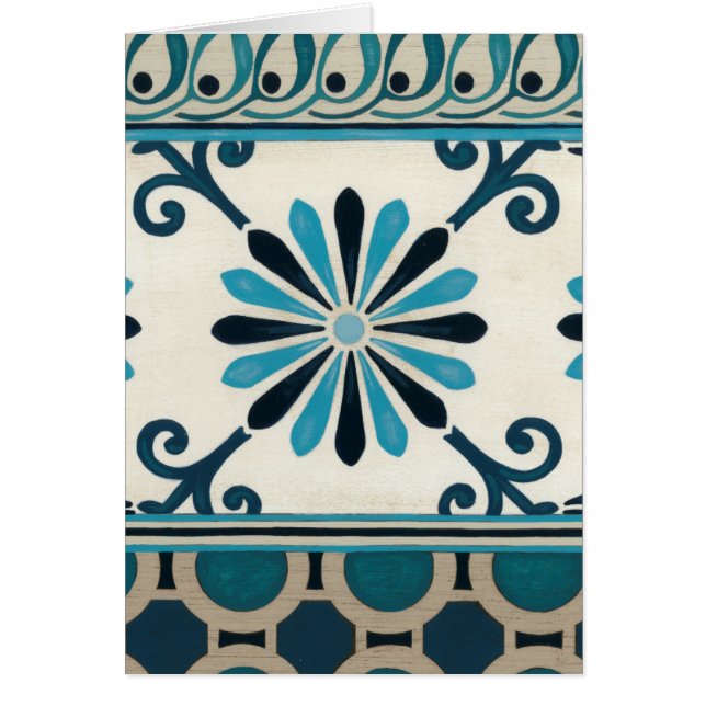 Cartão Indigo Frieze II não embelezado (Frente)