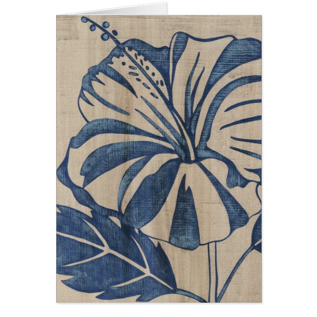 Cartão Indigo Hibiscus (Frente)