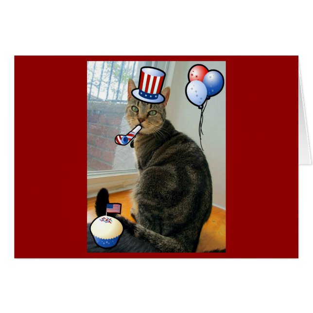 Cartão Índigo patriótico (Frente Horizontal)