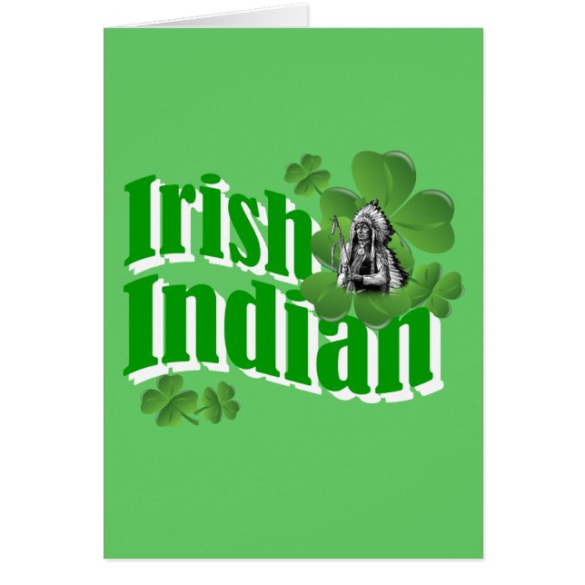Cartão índio irlandês (Frente)