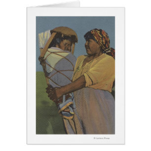 Cartão Índios do Noroeste - Mulher Indiana