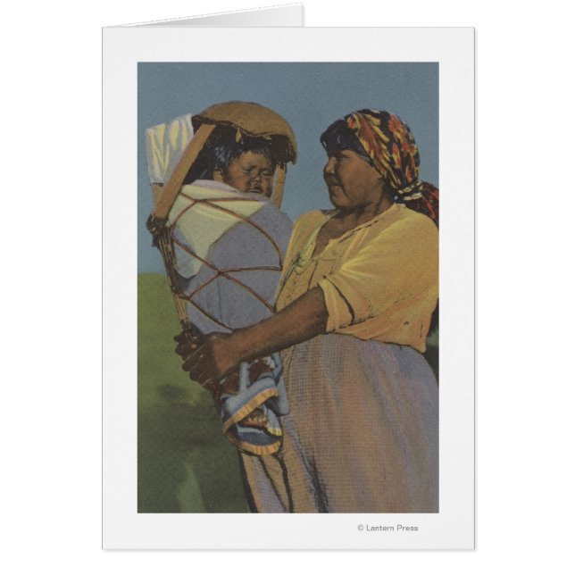 Cartão Índios do Noroeste - Mulher Indiana (Frente)