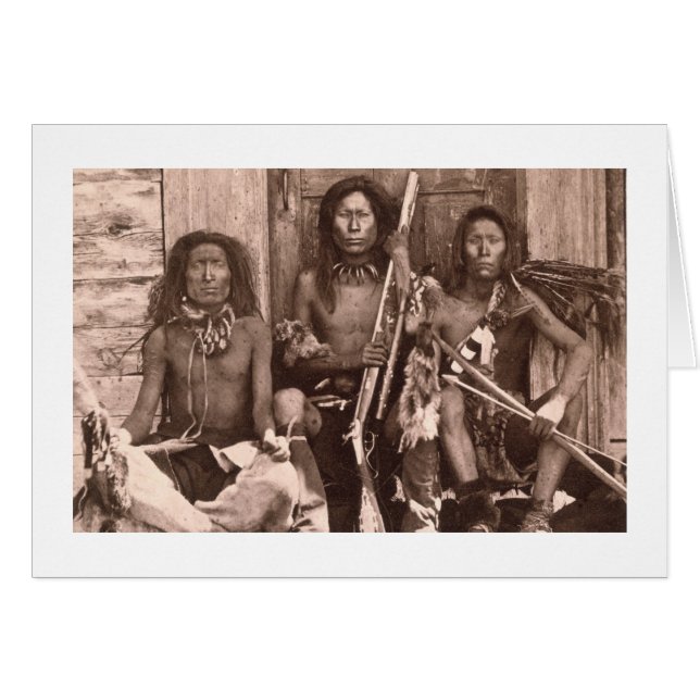 Cartão Índios Spokane, 1861 (foto b/c) (Frente Horizontal)