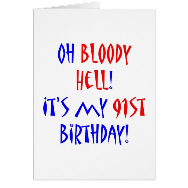 Cartão Inferno 91 sangrento (Frente)