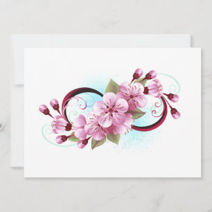 Cartão Infinidade com Flores de Flor Sakura