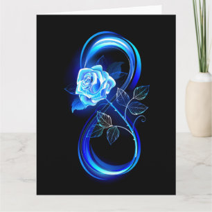 Cartão Infinito brilhante com rosa azul