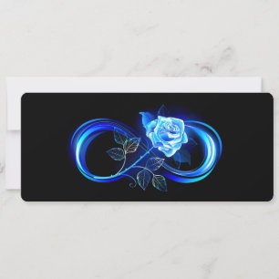 Cartão Infinito brilhante com rosa azul
