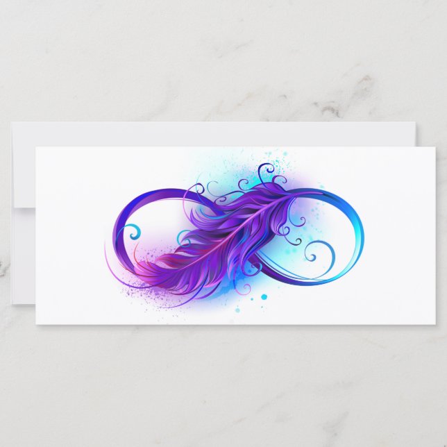 Cartão Infinity with Purple Feather (Frente)