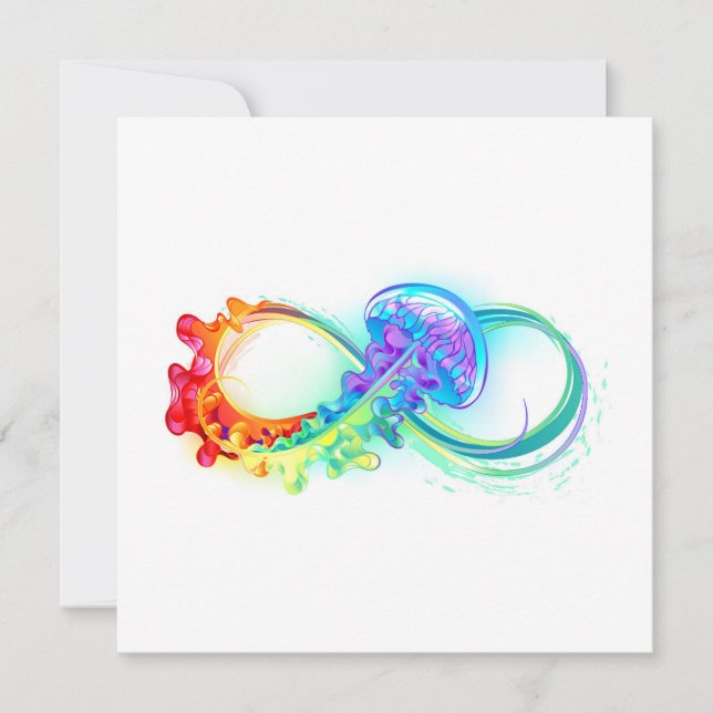 Cartão Infinity with Rainbow Jellyfish (Frente)