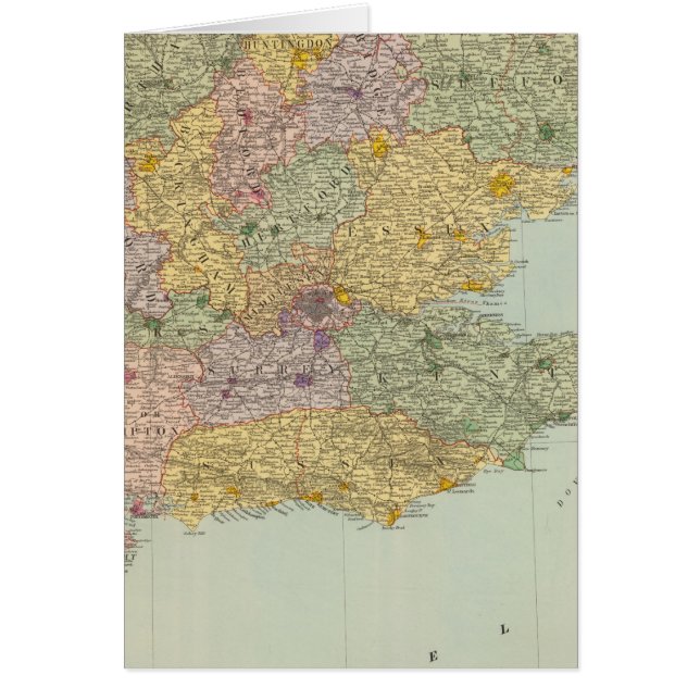 Cartão Inglaterra e País de Gales Sudeste (Frente)