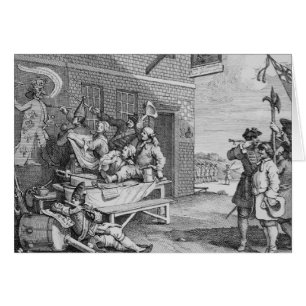 Cartão Inglaterra, placa II "da invasão", 1756