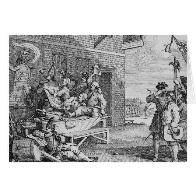 Cartão Inglaterra, placa II "da invasão", 1756 (Frente Horizontal)