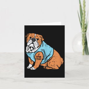 Cartão Inglês Bulldog Eu Amo Mamãe Tatto Cachorro Proprie