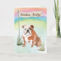 Inglês Bulldog Pet SympathOver Rainbow Bridge