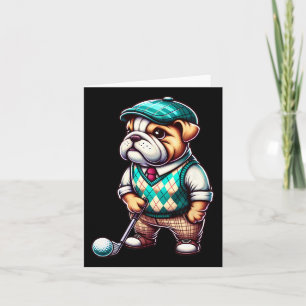 Cartão Inglês Cachorro Golfe Golfe Esporte Golfe Homens M