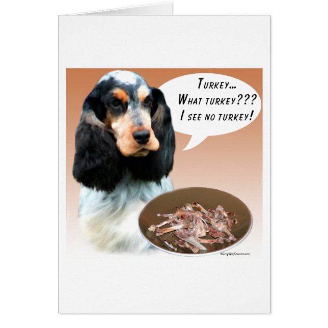 Cartão Inglês Cocker Spaniel Turquia (Frente)