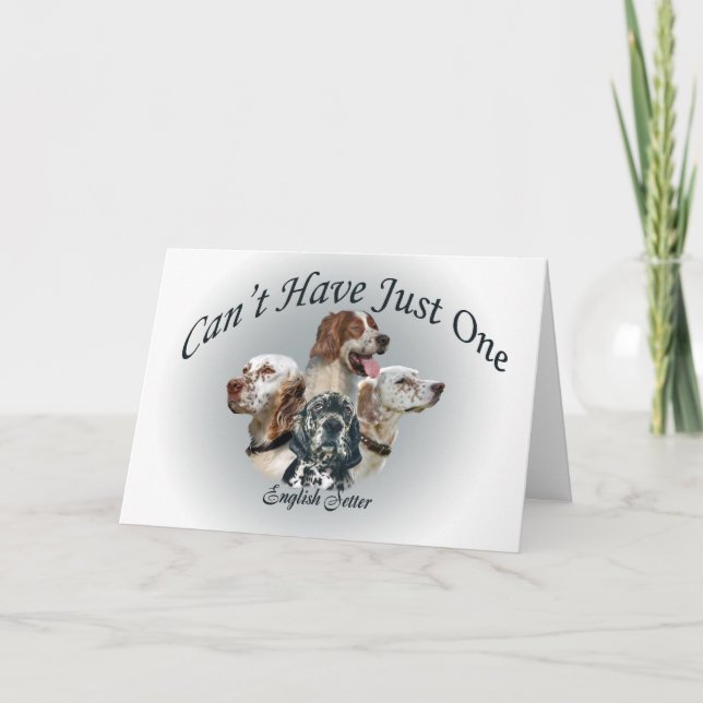 Cartão Inglês Setter não pode ter apenas uma placa (Frente)